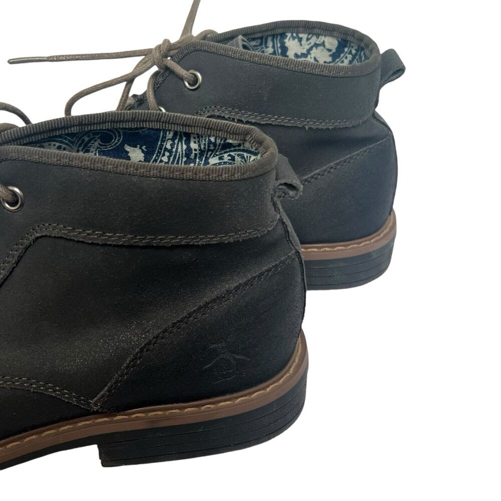 Penguin Munsingwear Gray Monty Chukka Leather Boots Size 9.5 - Picture 8 of 12
